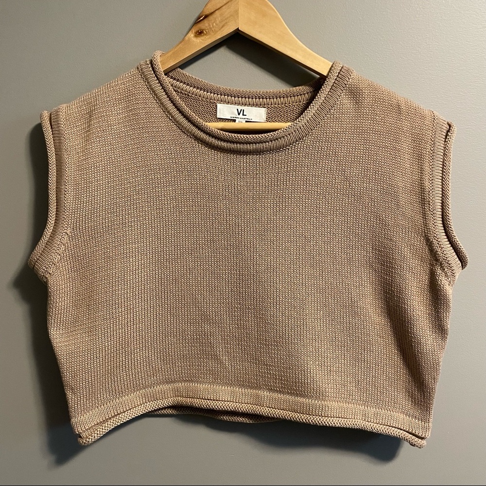 NWOT Boxy Knit Crop Top- Small/Medium